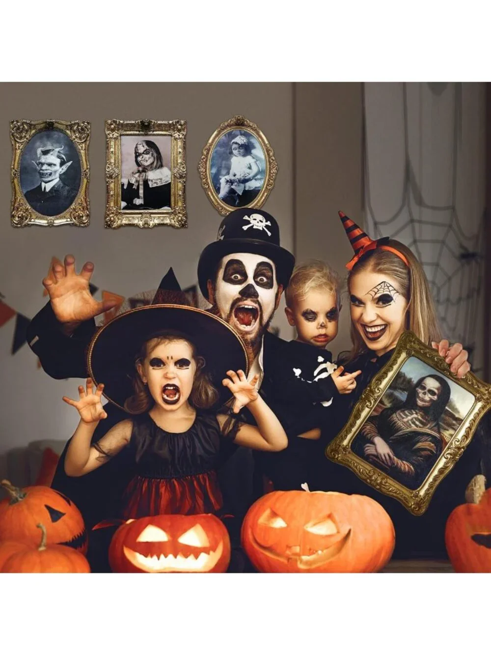 Spooky Halloween Indoor Decorations - 3D Haunted Portraits & Scary Decor (12